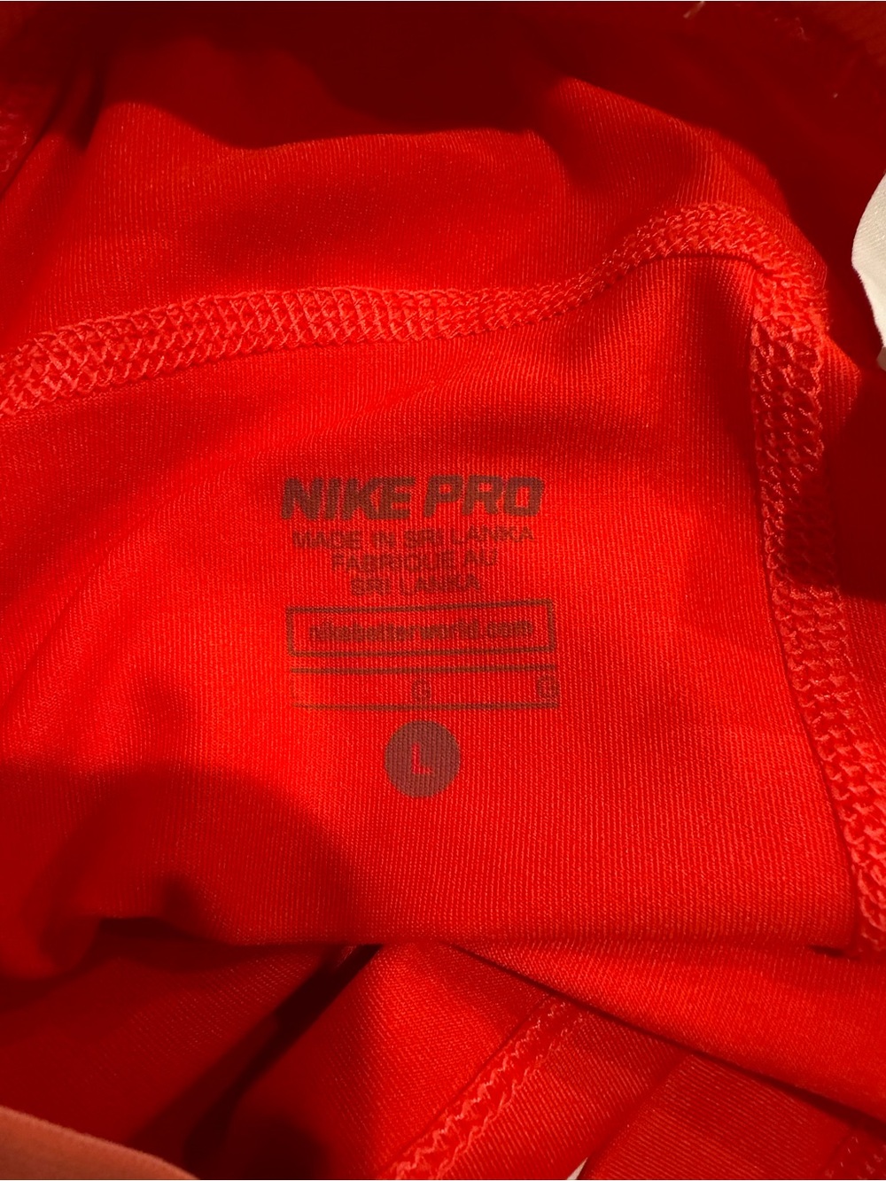 Nike Pro Dri-FIT Women’s Large Red Coral Compression Training Shorts - Picture 6 of 9